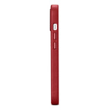 iCarer Case Leather case cover made of natural leather for iPhone 14 Plus red (compatible with MagSafe)