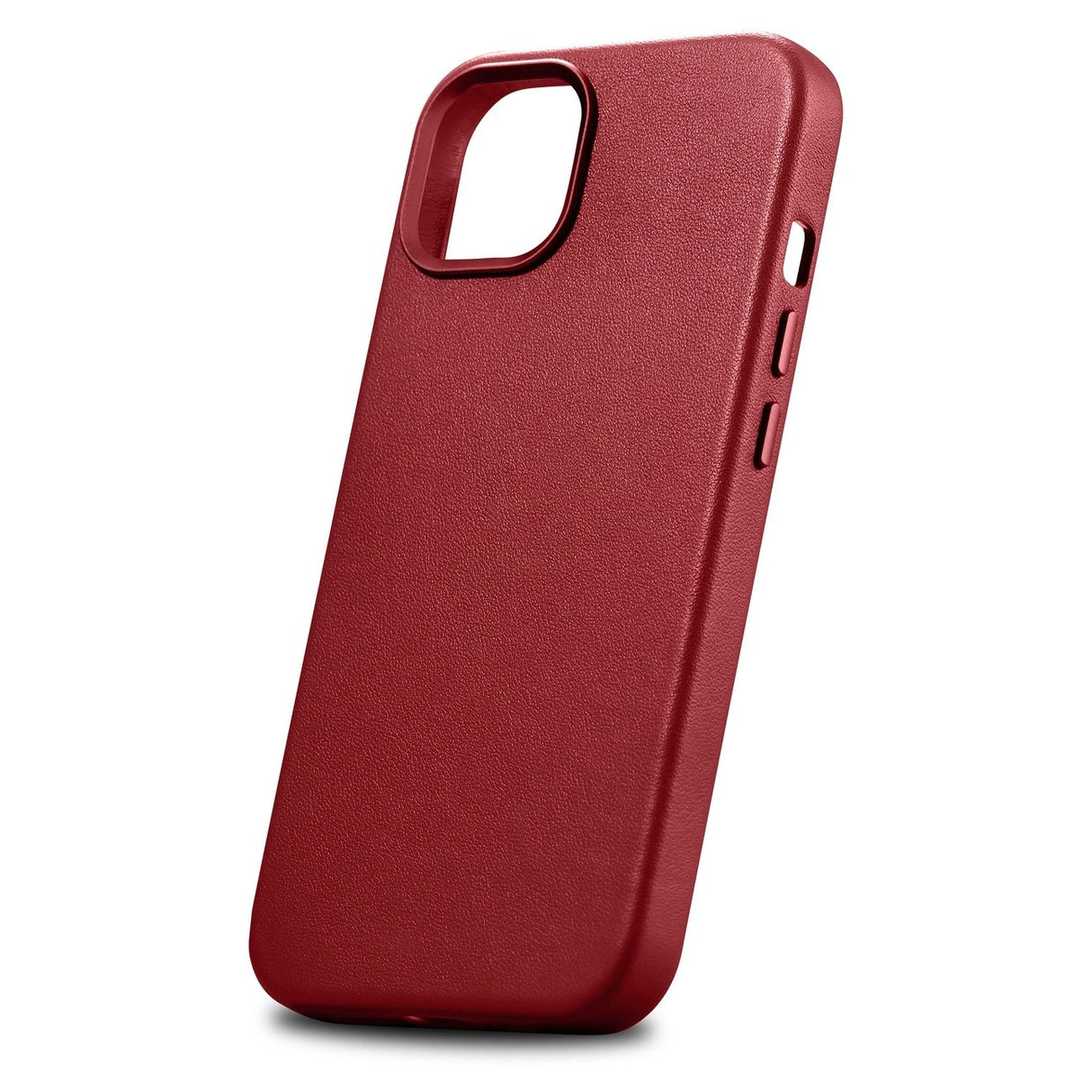 iCarer Case Leather case cover made of natural leather for iPhone 14 Plus red (compatible with MagSafe)