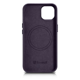 iCarer Case Leather Cover Case for iPhone 14 Plus Dark Purple (MagSafe Compatible)