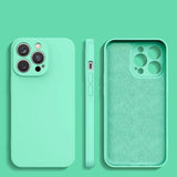 Silicone case for iPhone 13 Pro Max silicone cover mint green