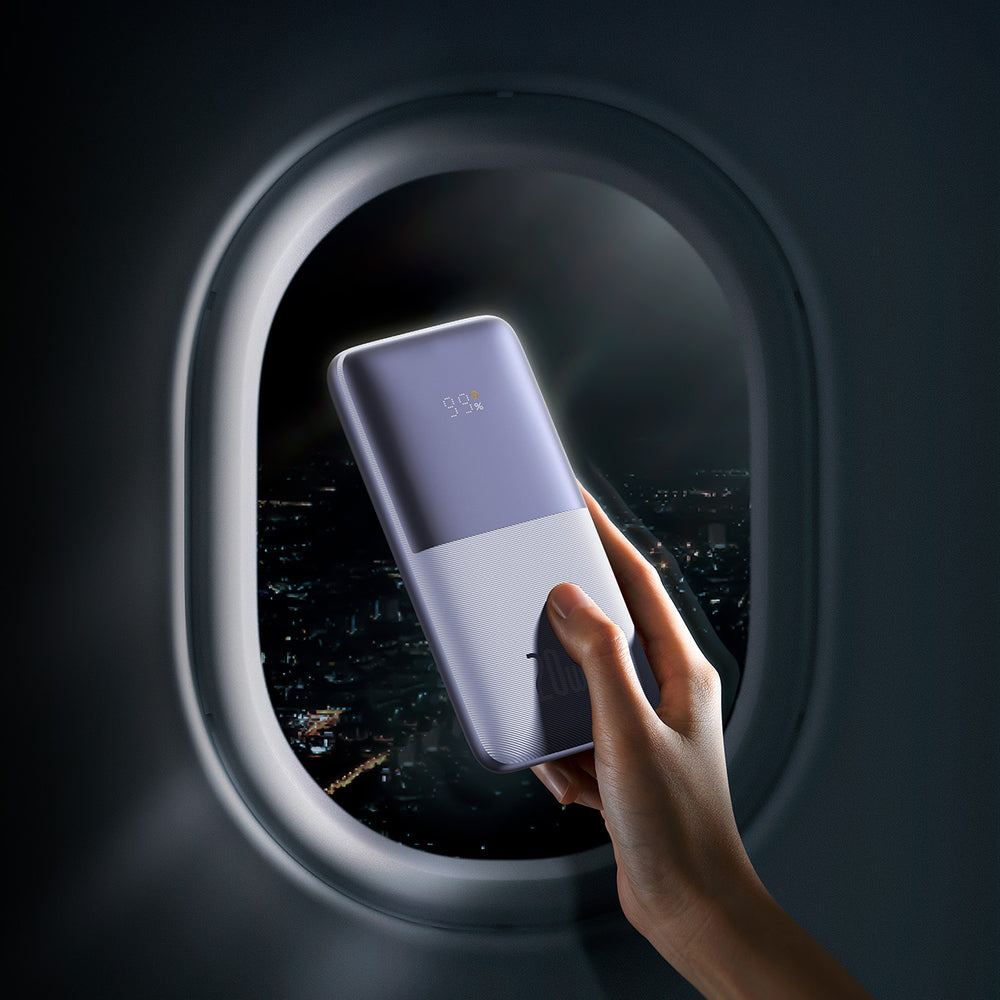 Baseus Bipow Pro Power Bank 10000mAh 20W Purple med USB Type A - USB Type C 3A 0.3m Kabel (PPBD040205)