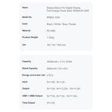 Baseus Bipow Pro Power Bank 10000mAh 20W Purple med USB Type A - USB Type C 3A 0.3m Kabel (PPBD040205)