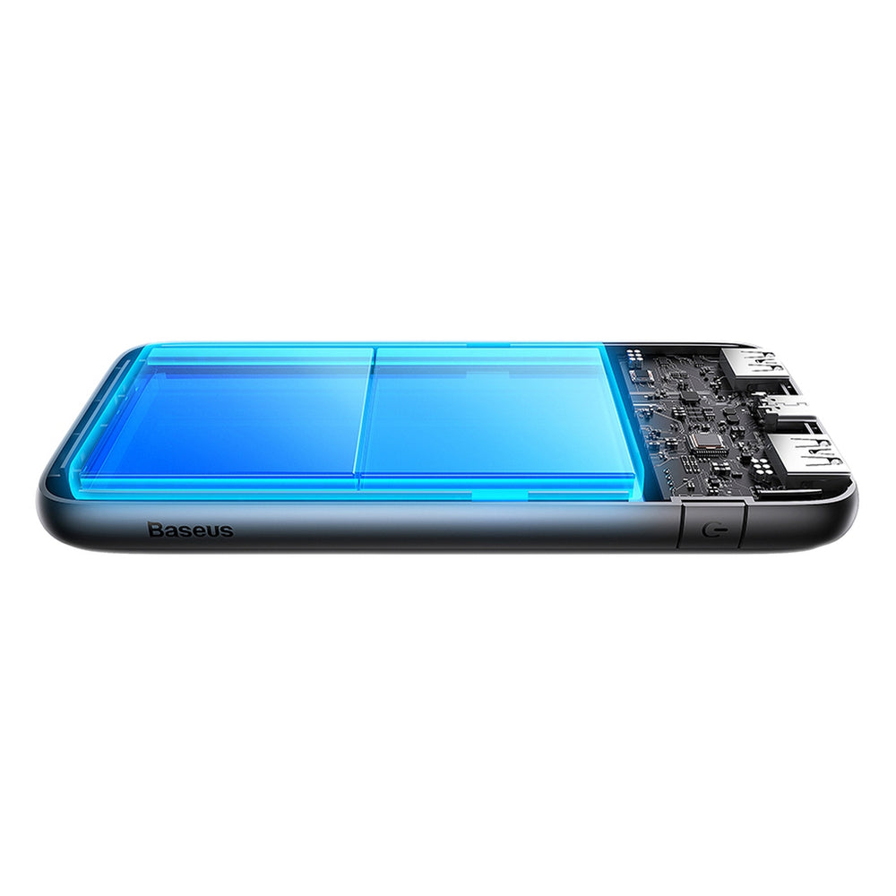 Baseus Bipow Pro Power Bank 10000mAh 20W Purple med USB Type A - USB Type C 3A 0.3m Kabel (PPBD040205)