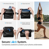 Spigen Aqua Shield A620 Vandtæt hoftepose IPX8 - sort