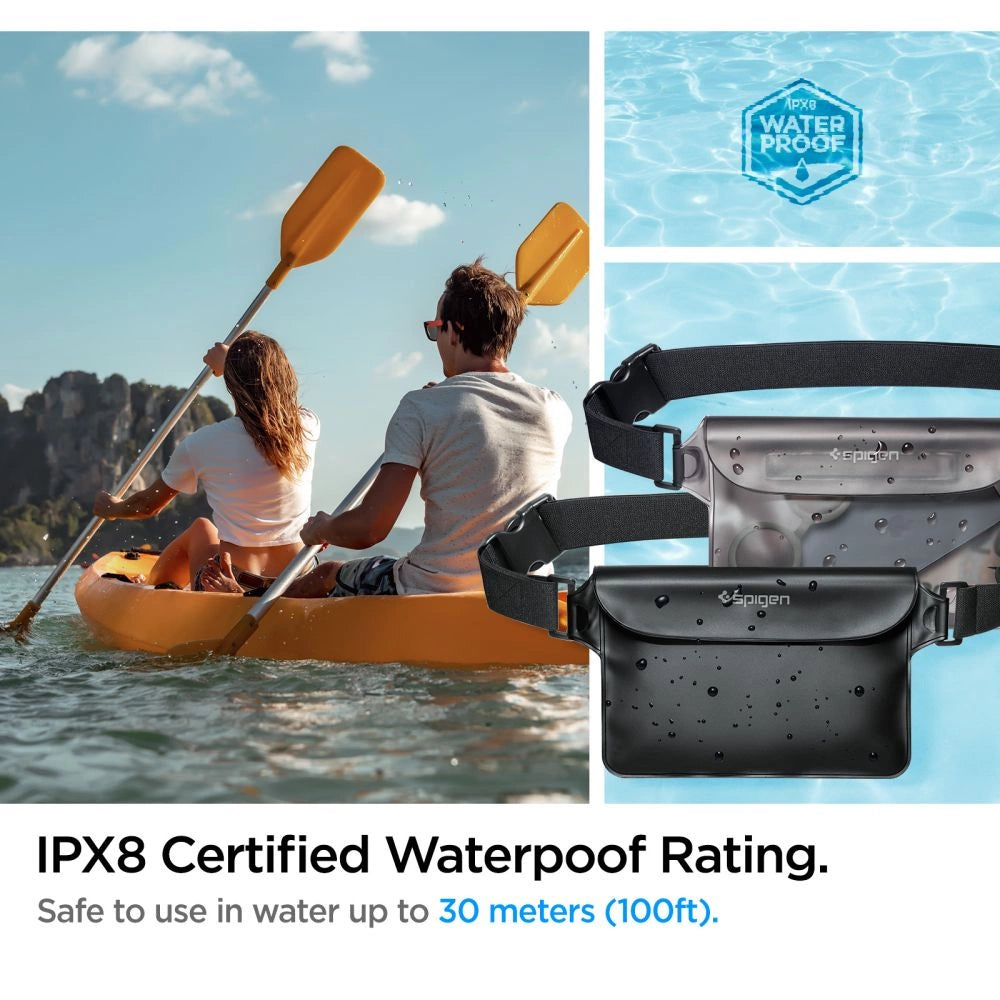 Spigen Aqua Shield A620 Vandtæt hoftepose IPX8 - sort 2 stk.