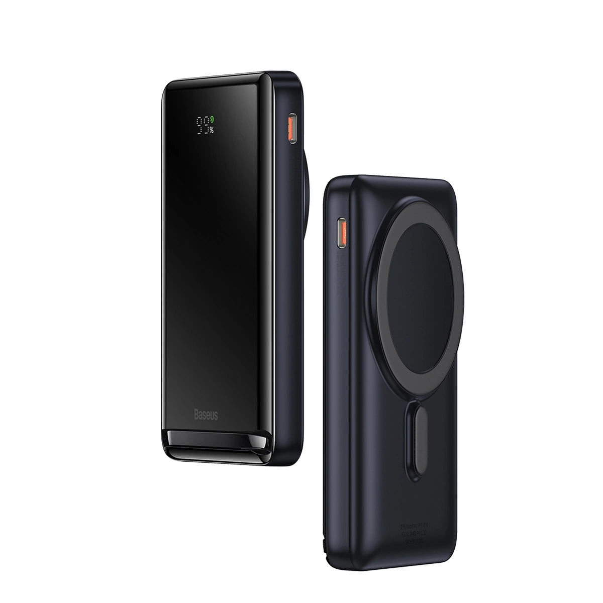 Baseus Magnetisk Bracket Powerbank 10000mAh 20W med MagSafe - mørkblå + USB-C-kabel 60W 0,5m