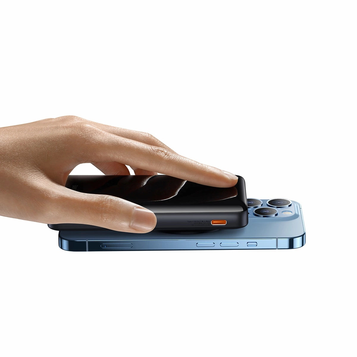 Baseus Magnetisk Bracket Powerbank 10000mAh 20W med MagSafe - mørkblå + USB-C-kabel 60W 0,5m