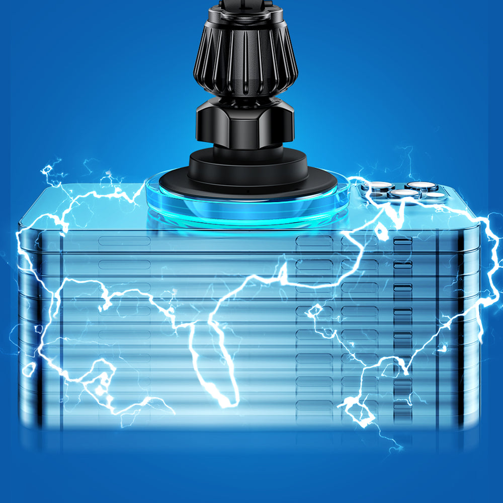 Joyroom biltelefonholder med 15W Qi-induktiv oplader (MagSafe-kompatibel) til luftventil, sølv (JR-ZS291)