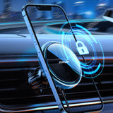 Joyroom biltelefonholder med 15W Qi-induktiv oplader (MagSafe-kompatibel) til luftventil, sølv (JR-ZS291)