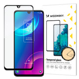 Wozinsky super robust Full Glue hærdet glas fuld skærm med Case Friendly TCL 30 Plus sort ramme