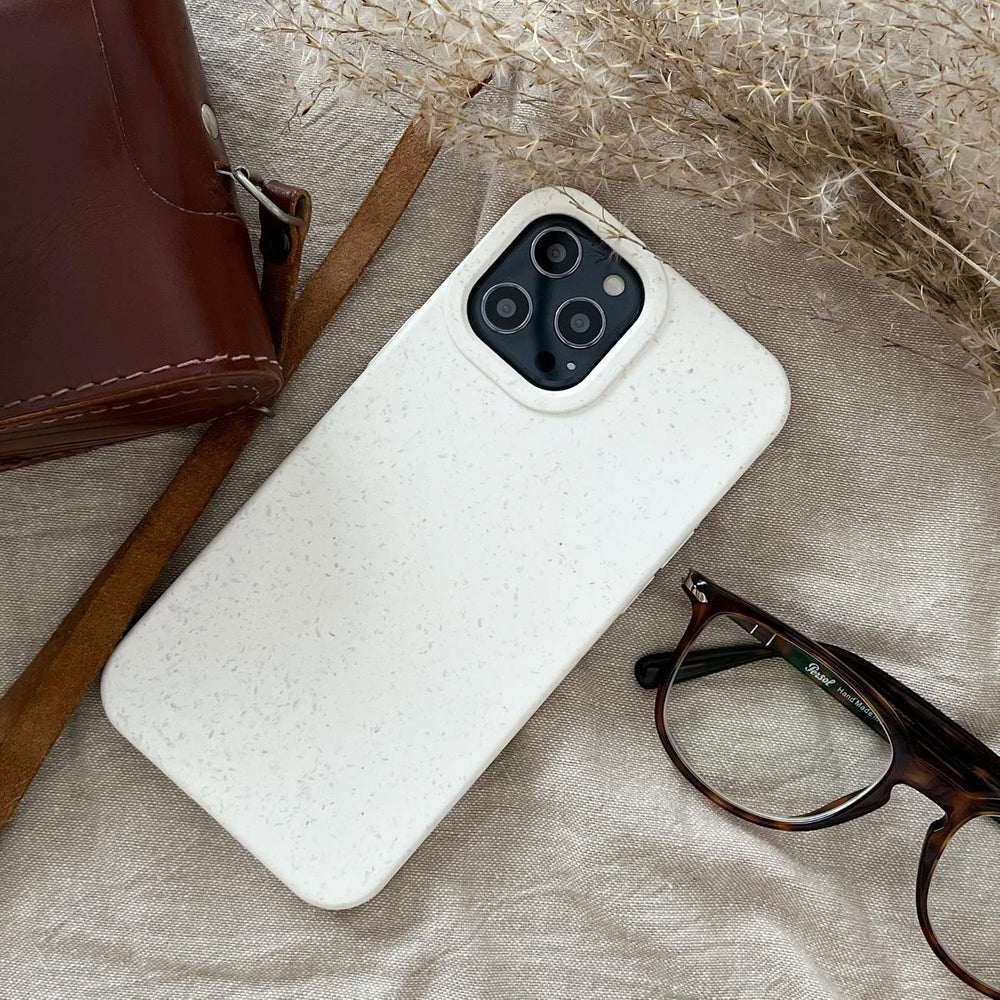 Eco Case til iPhone 14 Plus silikone nedbrydeligt dække marineblå