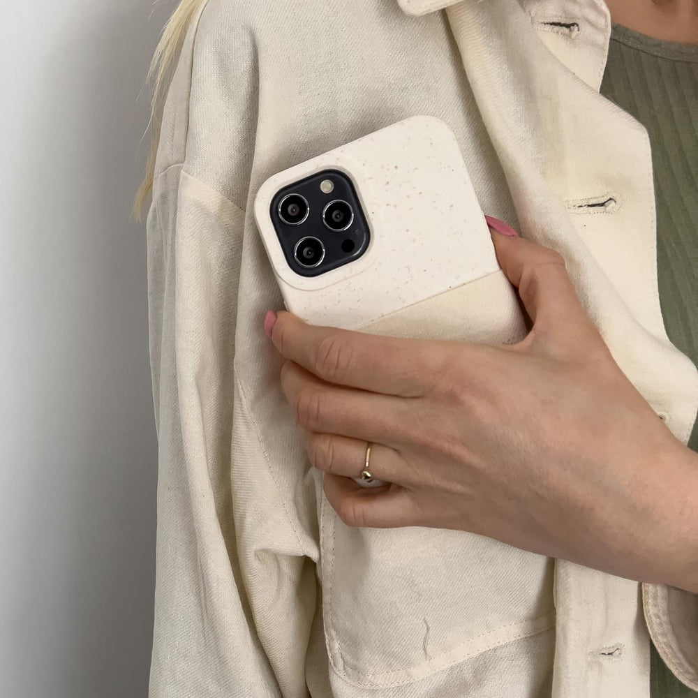 Eco Case til iPhone 14 Plus silikone nedbrydeligt dække marineblå