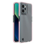 Spring Case til Realme C31 silikonhylster med lyserød ramme