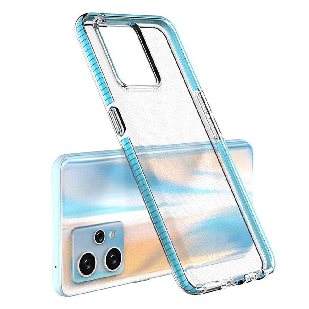 Spring Case til Realme 9 Pro+ / Realme 9 silikone dæk med ramme sort