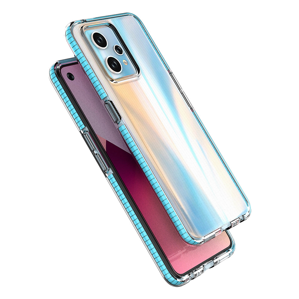 Spring Case til Realme 9 Pro+ / Realme 9 silikone dæk med ramme sort