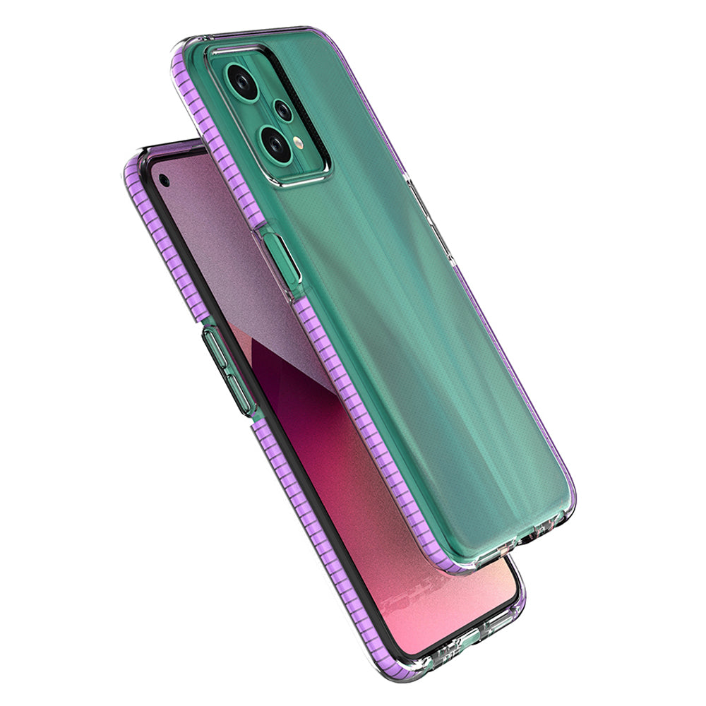 Spring Case til Realme 9 Pro silikone dækning med ramme lyserød
