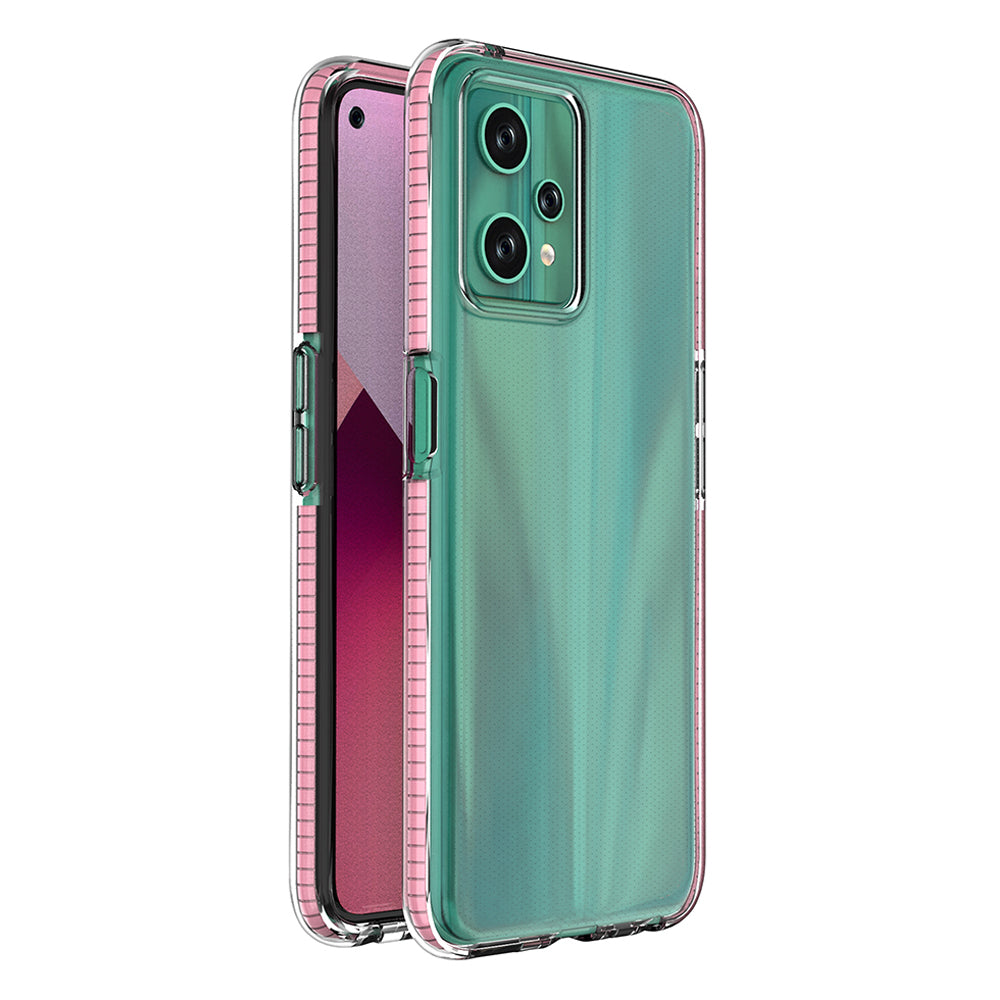 Spring Case til Realme 9 Pro silikone dækning med ramme lyserød