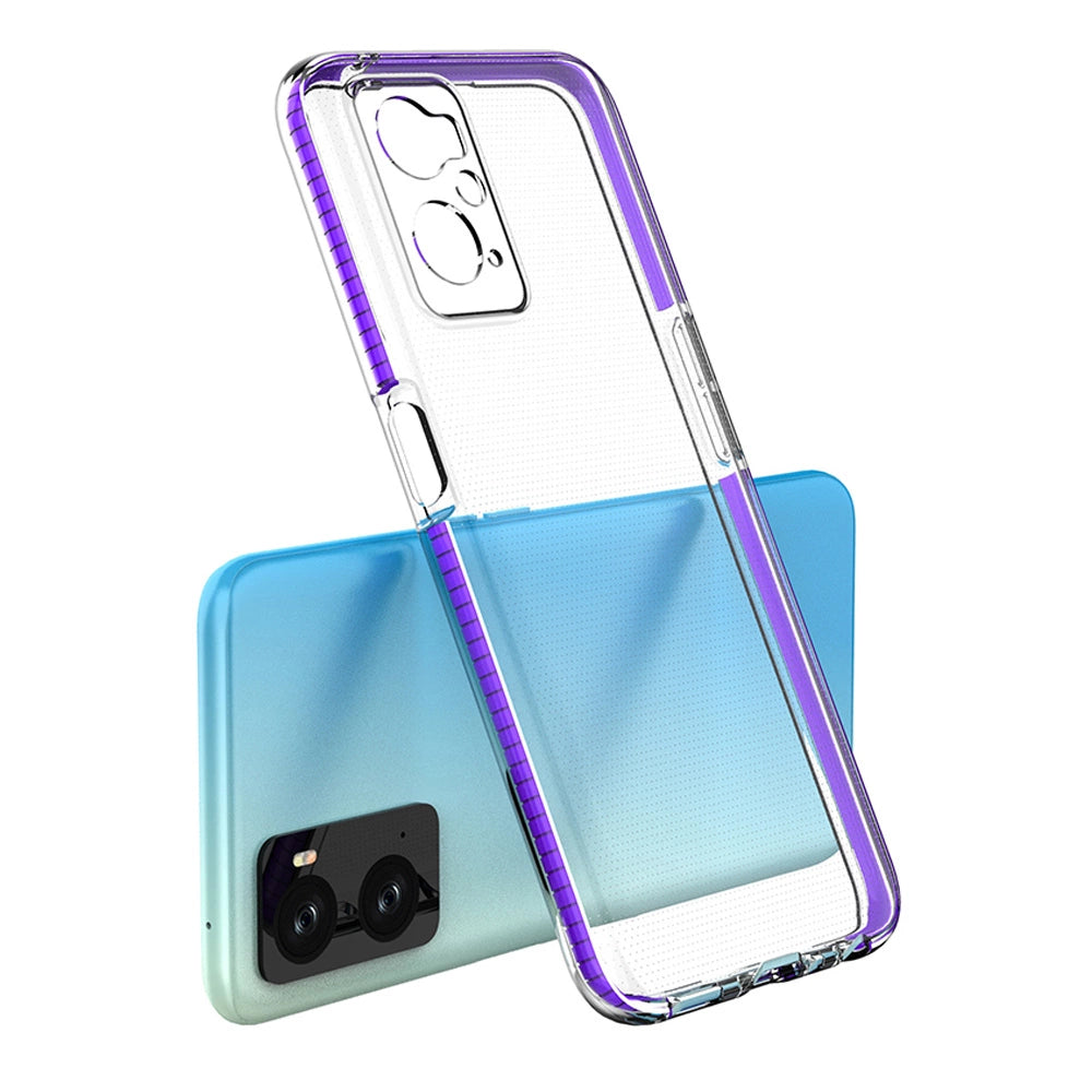 Spring Case Cover til Realme 9i, Oppo A36 / A76 / A96 Silicone Cover med Frame lyserød