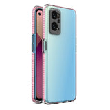 Spring Case Cover til Realme 9i, Oppo A36 / A76 / A96 Silicone Cover med Frame lyserød