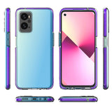 Spring Case Cover til Realme 9i, Oppo A36 / A76 / A96 Silicone Cover med Frame lysblå