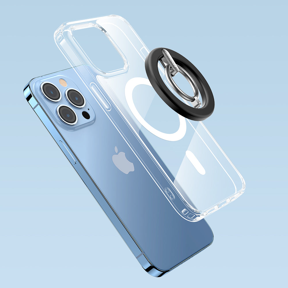 Joyroom kit multifunktionel magnetisk bilholder ring telefon støtte sort (JR-ZS294)