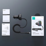 Joyroom hurtigbiloplader 4 i 1 PD, QC3.0, AFC, FCP med Lightning kabel 1,6m 57W sort (JR-CL20)