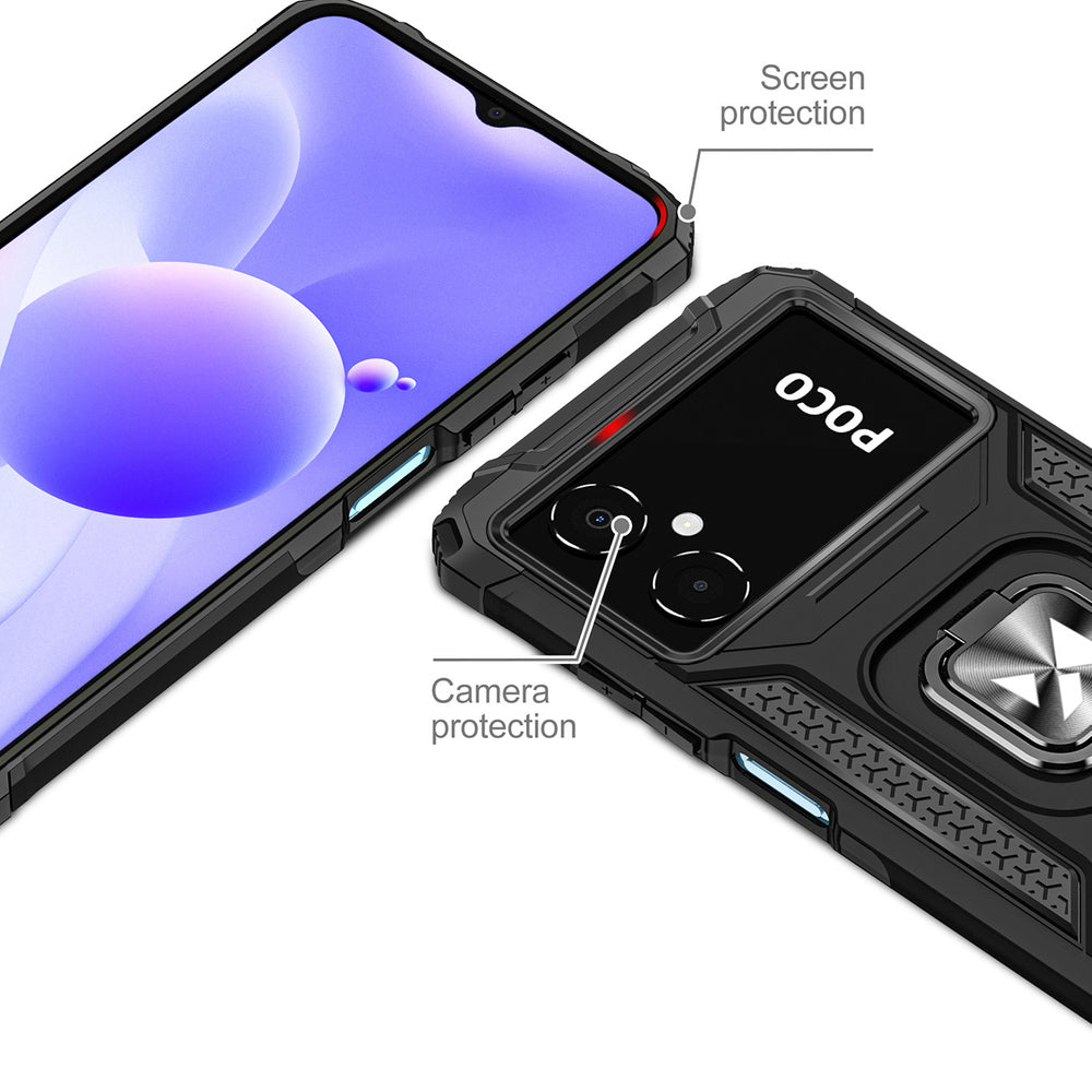 Wozinsky Ring Armor case til Samsung Galaxy A03 pansret cover magnetisk holder ring sort