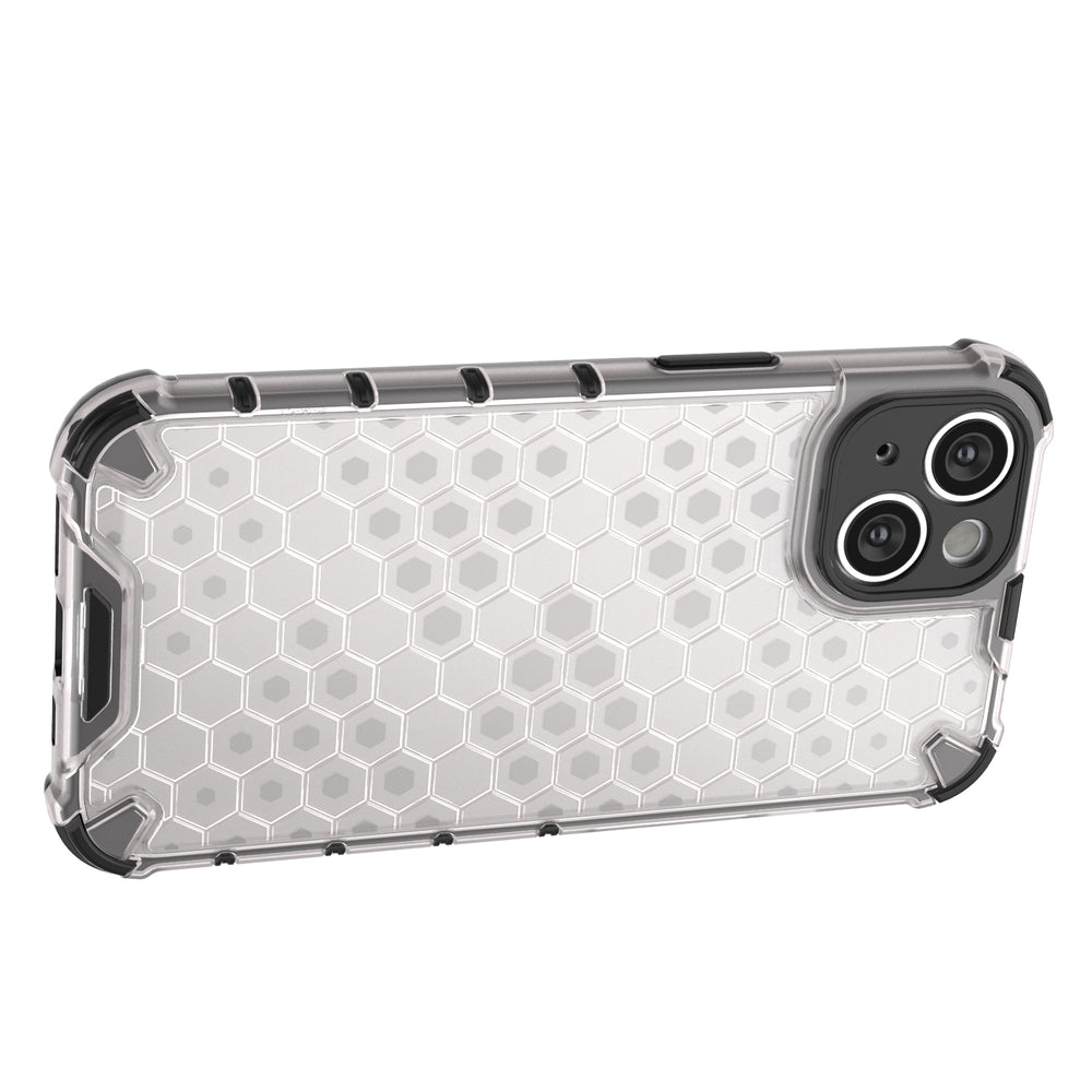 Honeycomb case til iPhone 14 pansret hybrid cover sort