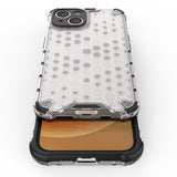 Honeycomb case til iPhone 14 pansret hybrid cover sort