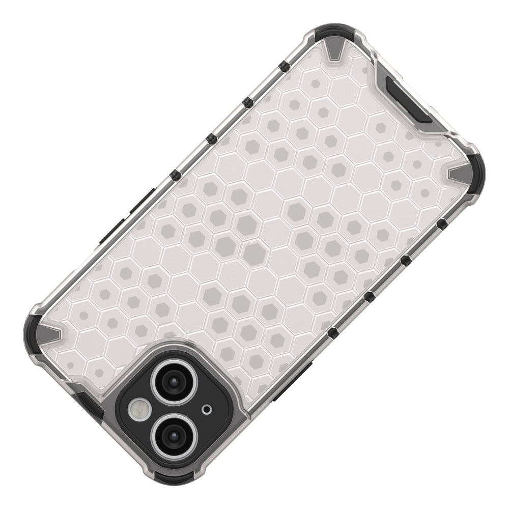 Honeycomb case til iPhone 14 pansret hybrid cover sort