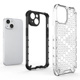 Honeycomb case til iPhone 14 Plus pansret hybrid cover gennemsigtigt