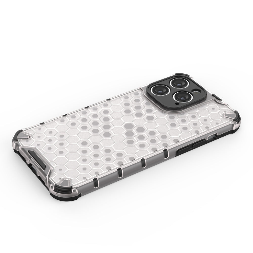 Honeycomb case til iPhone 14 Pro pansret hybrid cover blå