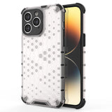 Honeycomb case til iPhone 14 Pro pansret hybrid cover gennemsigtigt