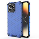 Honeycomb case til iPhone 14 Pro Max pansret hybrid cover blå