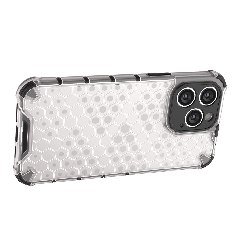 Honeycomb case til iPhone 14 Pro Max pansret hybrid cover blå