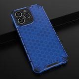 Honeycomb case til iPhone 14 Pro Max pansret hybrid cover blå