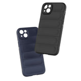 Magic Shield Case for iPhone 14 Plus elastisk rustet kuffert i burgundfarve