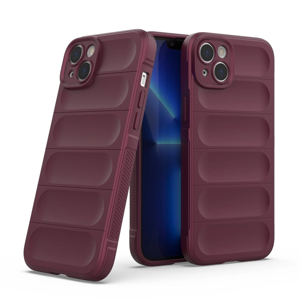 Magic Shield Case til iPhone 14 Plus elastisk pansret sag i burgundfarve