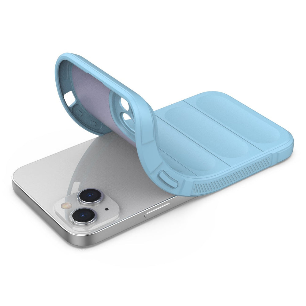 Magic Shield Case Case for iPhone 14 Plus Fleksibel pansret sag lysblå