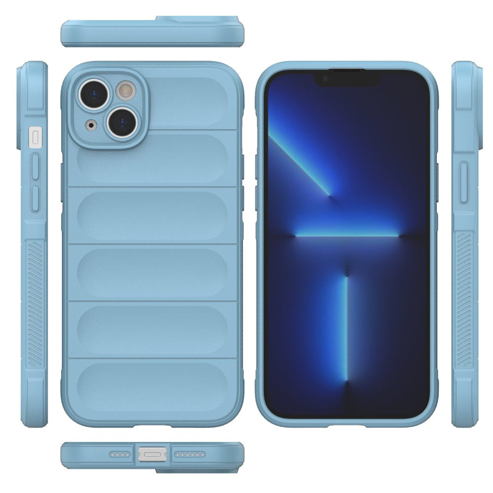 Magic Shield Case Case for iPhone 14 Plus Fleksibel pansret sag lysblå
