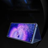 Clear View Case cover for Oppo Find X5 Pro cover with a flap black
