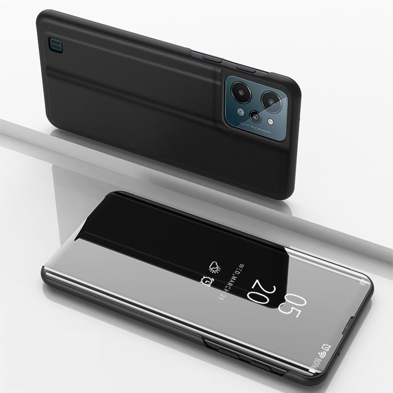 Clear View Case cover til Realme C31 flip cover sort