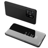 Clear View Case cover til Xiaomi Redmi 10C cover med en flap sort