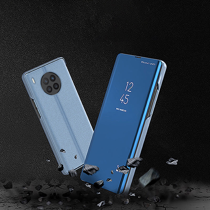 Clear View Case cover til Huawei nova 8i cover med en flap sort