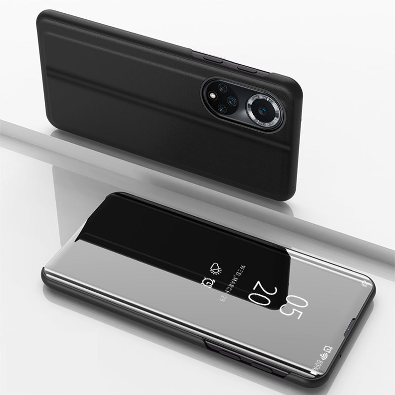 Clear View Case Case til Huawei nova 9 flip cover sort