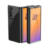 Plating Case for Samsung Galaxy Z Fold 4 cover med en metallisk ramme sort