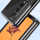 Plating Case for Samsung Galaxy Z Fold 4 cover med en metallisk ramme sort