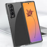 Plating Case for Samsung Galaxy Z Fold 4 cover med en metallisk ramme sort