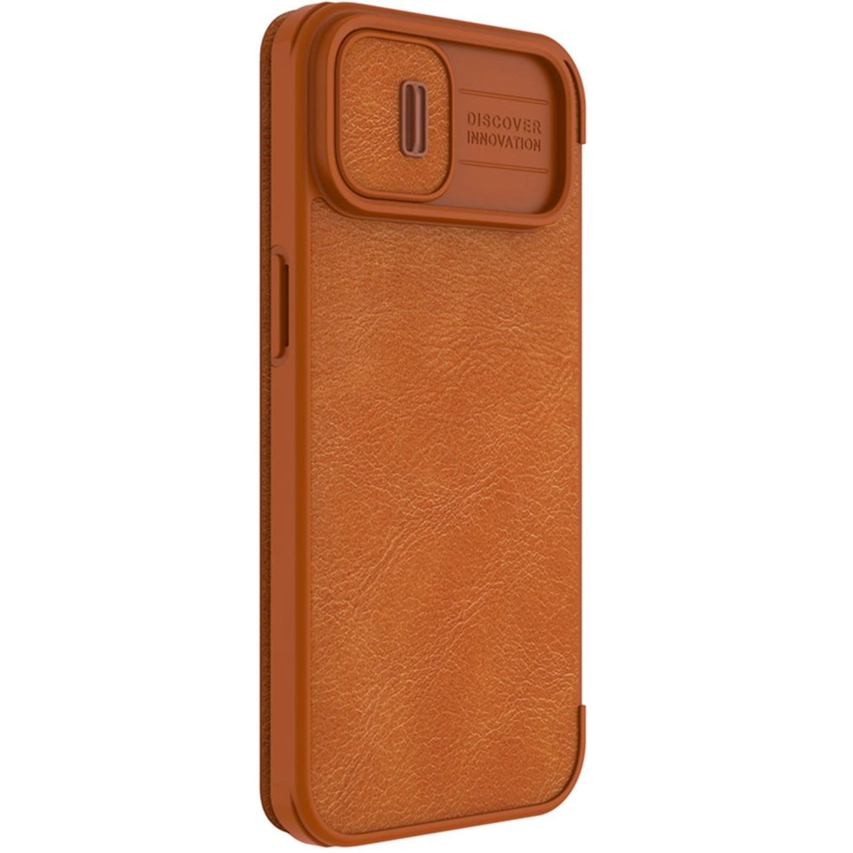 Nillkin Qin Leather Pro Case iPhone 14 Plus Camera Cover Holster Cover Flip Case Brown