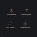 Nillkin Qin Cloth Pro Case Case til iPhone 14 Plus Kamera Cover Holster Cover Flip Case Grå